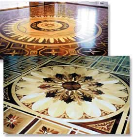Hardwood Medallions with Parquet Wood floor Medallions with Parquet