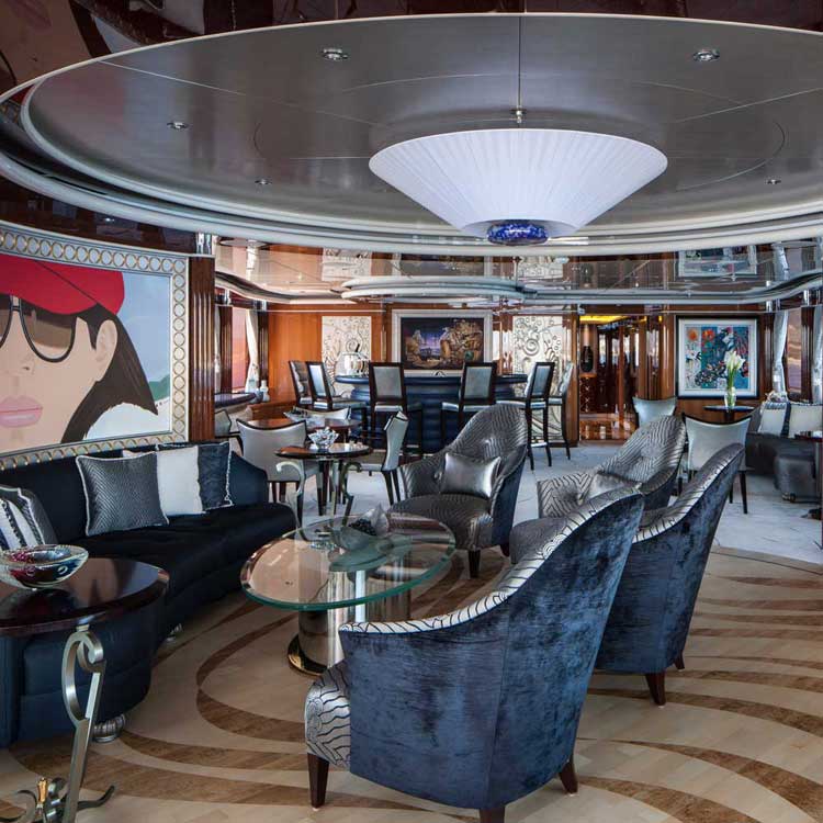 Custom floor Lady Linda Yacht in karerian birch and maple Custom Yacht floor with karerian birch and maple