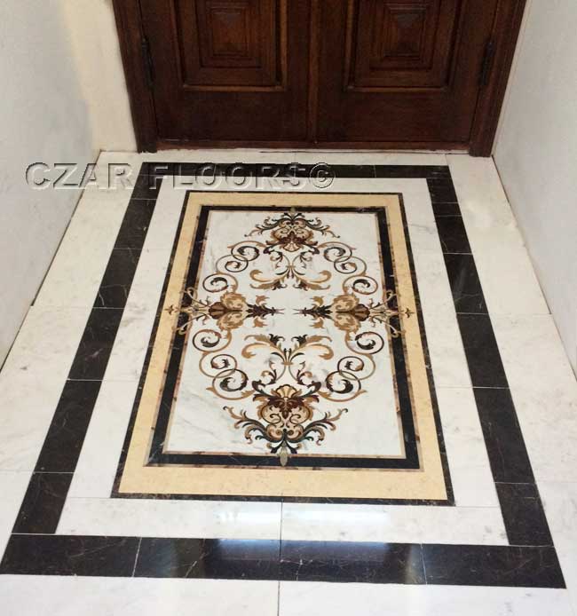 Example of Hardwood or Stone floor Medallion, Borders ...