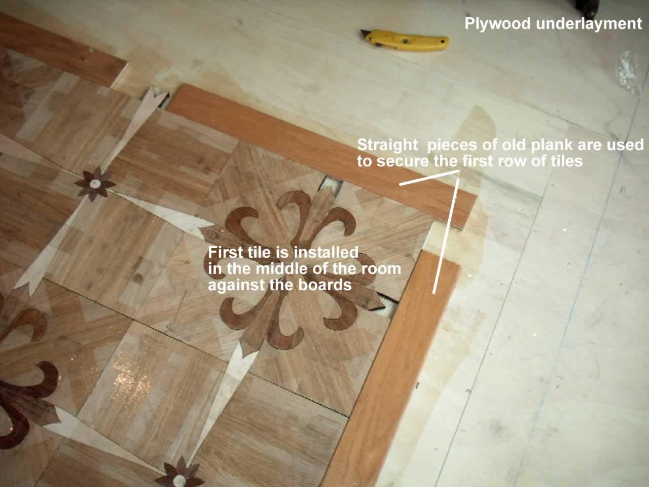 Parquet Flooring Installation Starting Parquet Installation