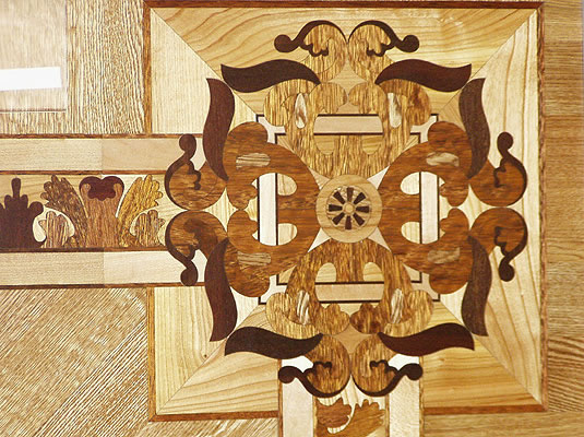 example of hardwood or stone floor medallion borders parquet b15