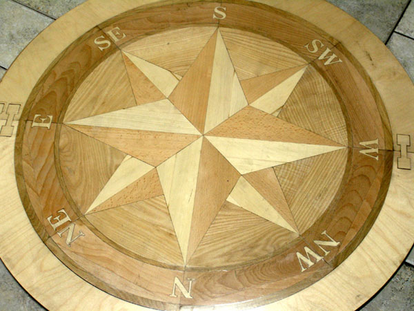 Example Of Hardwood Or Stone Floor Medallion Borders Parquet 77 Unfinished Comp Rose The Medallion Is Inside Installation Template