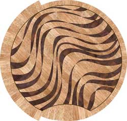 Layout of the stone waterjet medallion with tiles